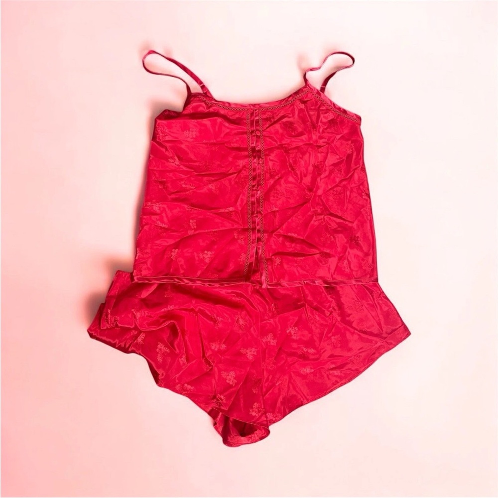 Valerie Stevens Scarlet Lace Pajama Set